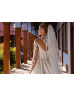 Long Sleeves Beaded Ivory Lace Tulle Exquisite Wedding Dress